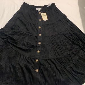 *NEW* Coldwater Creek black button skirt
